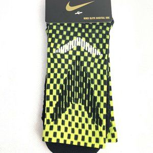 Nike Elite Black/Neon Digital Running Unisex Socks